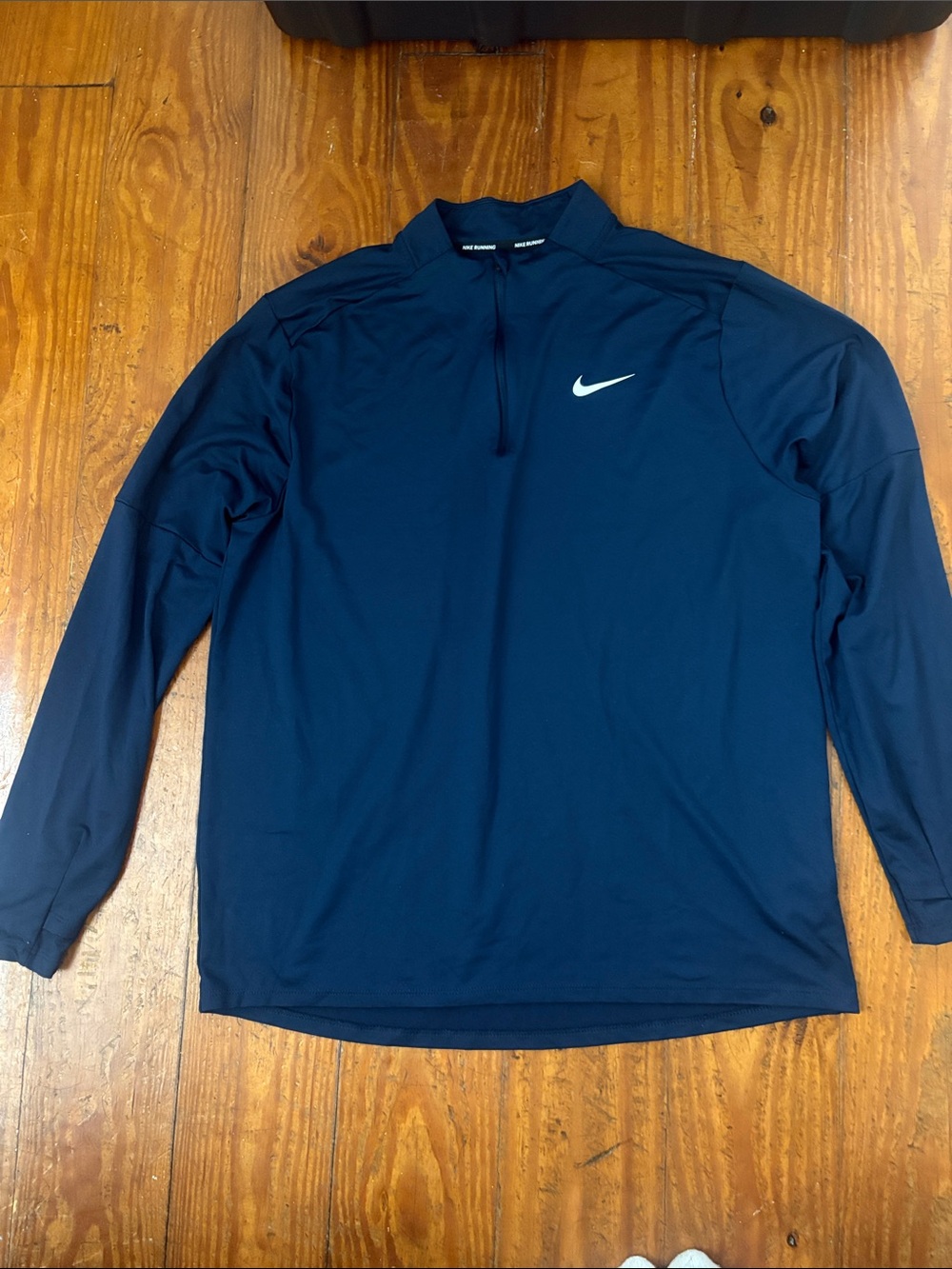 Nike Running Navy Long-Sleeve 1/4 Zip Performance Pullover